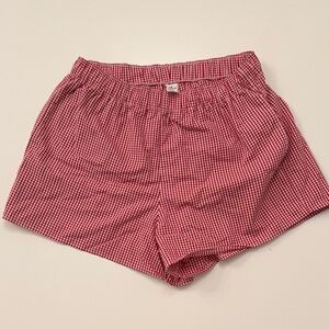 Hollister Womens Red Gingham Elastic Waist Shorts